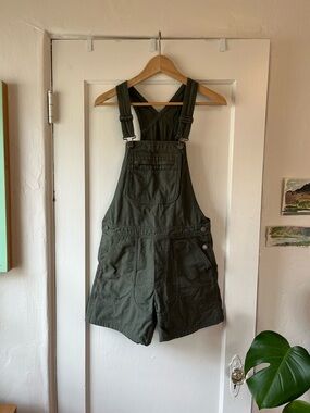 Patagonia Olive Green Short Overalls - Organic Cotton